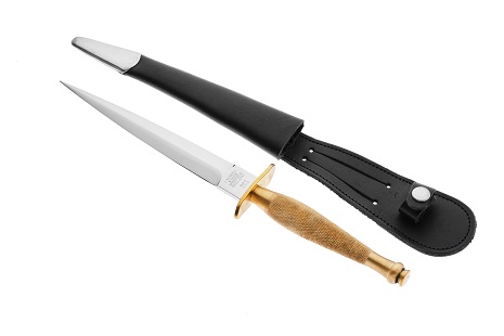 Fairbairn Sykes Commando Knife, 1st Pattern - Brass Handle, Bright Blade